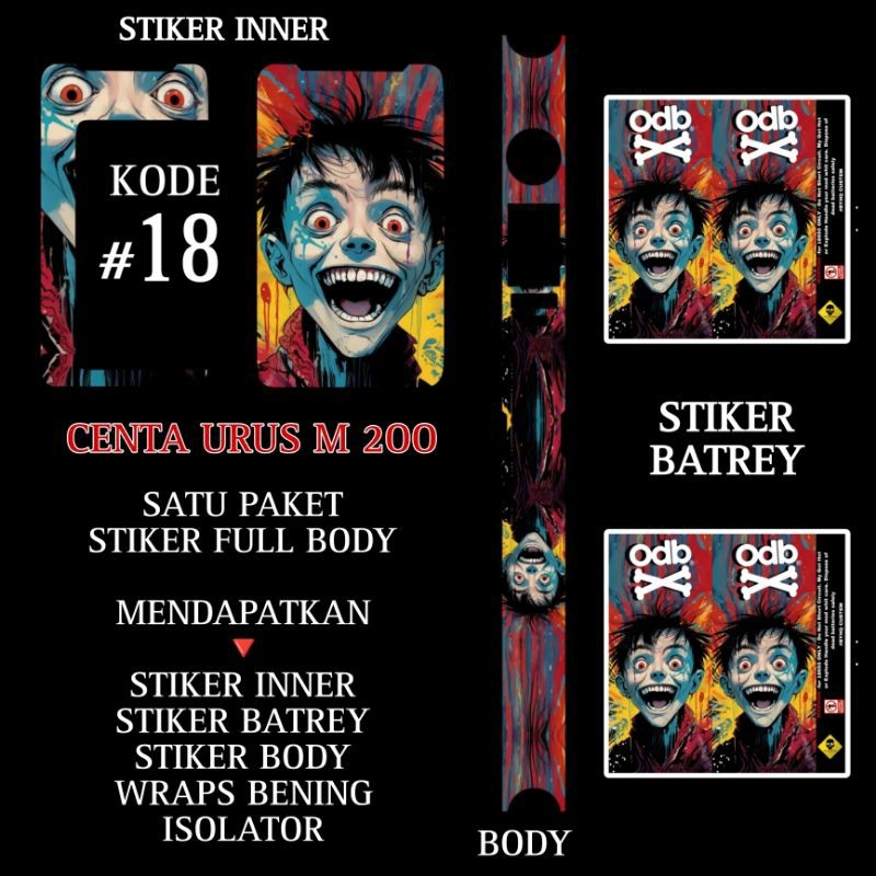 

Wrap* Stiker Vnil M200 Kode 18 Wrap Skin Stiker Garksin CUSTOM Gratis (2pcs)