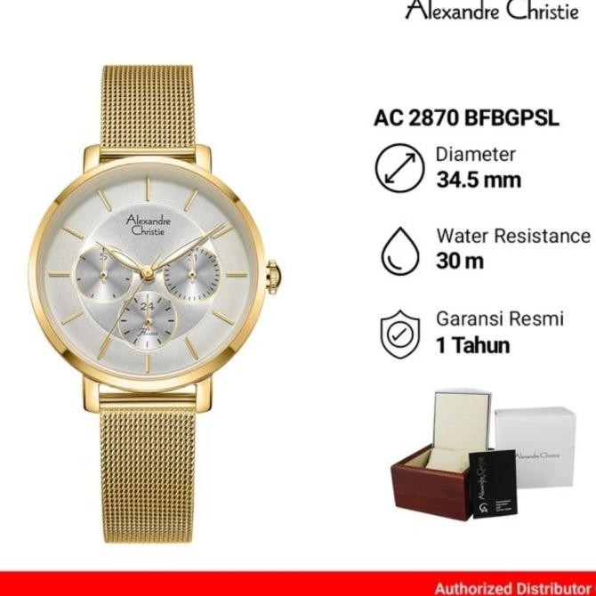 JAM TANGAN WANITA ALEXANDRE CHRISTIE AC2870 AC 2870 BFBGPSL