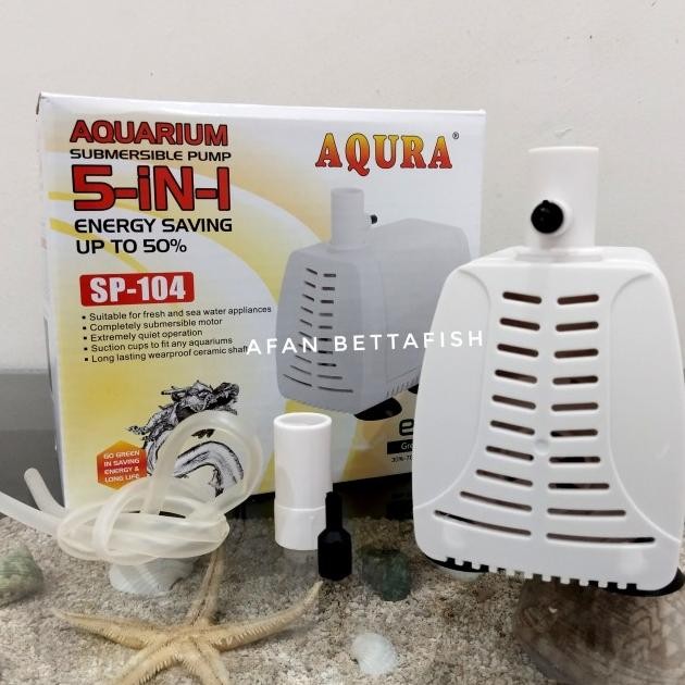 Pompa Air Celup Aqura Sp 104 Power Head Kolam Aquarium Aqura Sp-104