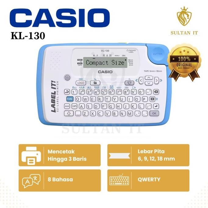 

Label Printer Casio KL-130 - Mesin Labeling KL 130