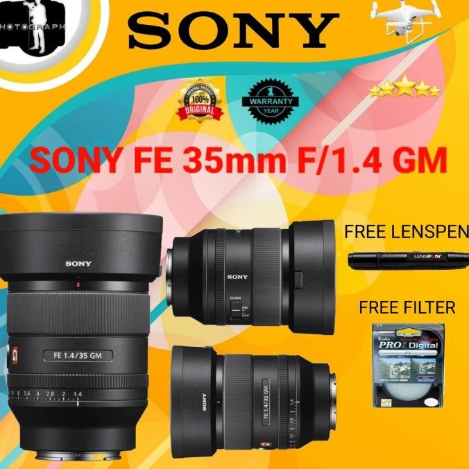 Sony Fe 35Mm F/1.4 Gm / Lensa Sony 35Mm F1.4 Gm / Sony Fe 35Mm F1.4 Original