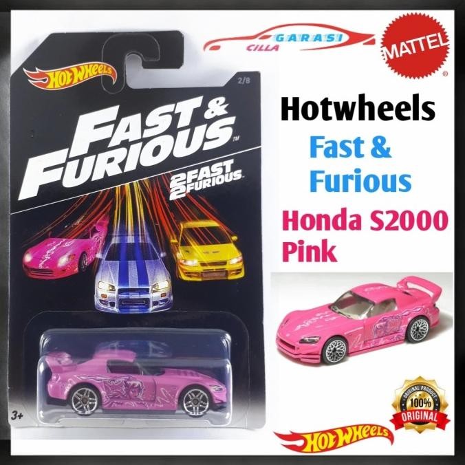 Hotwheels Diecast Honda S2000 Fast & Furious Pink Hot Wheels