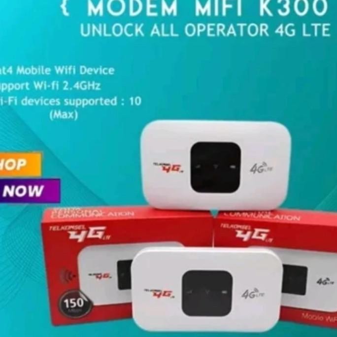 MODEM WIFI 4G ALL OPERATOR FREE KARTU BY.U K300