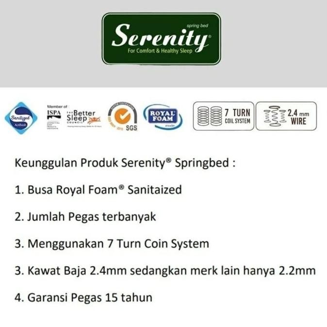 Kasur Spring Bed Elite Serenity Superstar 160x200