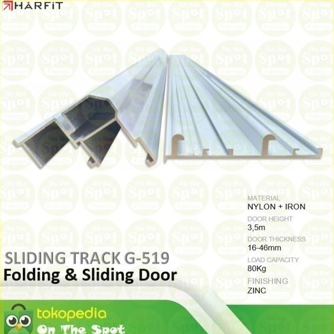 RODA PINTU LEMARI GESER SLIDING DOOR G519 HARFIT 3D - REL 3,5 M SD 050 V SLOWMOTION 1111T