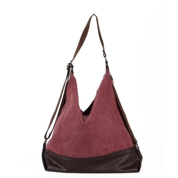 Tas Selempang Wanita Retro Kanvas Premium - Elizabeth Large Bag