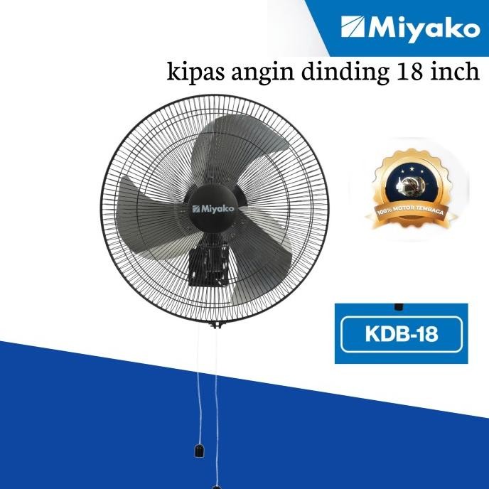 KIPAS ANGIN MIYAKO KDB 18 KIPAS ANGIN TEMBOK/KIPAS ANGIN DINDING BLOWER 18 INCH 1411T