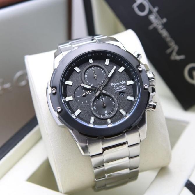 ALEXANDRE CHRISTIE AC6583 AC 6583 BLACK STEEL JAM PRIA ORIGINAL
