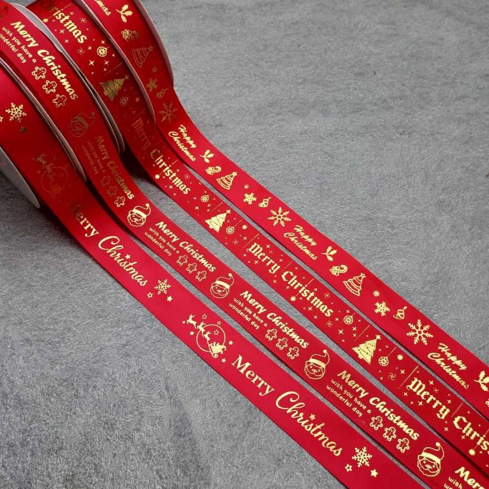 

(1 ROLL) PITA NATAL MERRY CHRISTMAS LEBAR 2.5CM DAN 1CM PITA HAMPERS KADO HIASAN NATAL ORNAMEN NATAL CHRISTMAS RIBBON GIFT PITA DEKORASI