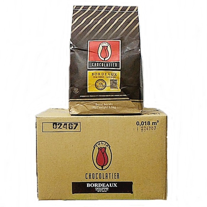 

Tulip Bordeaux Coklat bubuk 2.5 KG / DARK COCOA PREMIUM 2.5KG