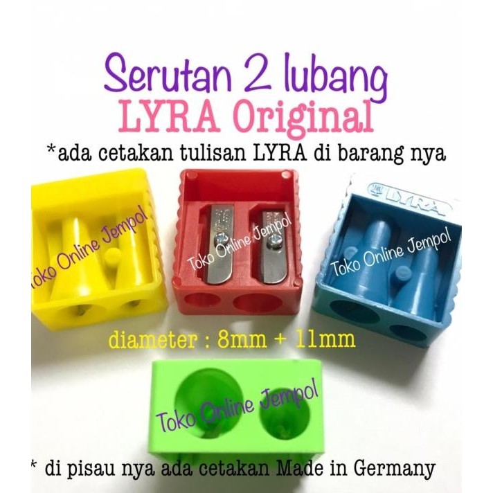 

Serutan 2 Lubang Lyra Rautan Kerikan Sil Segitiga Besar Atk1156Ly