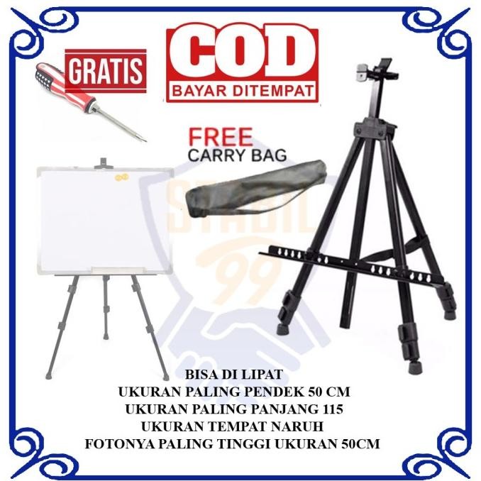 

BEBAS ONGKIR - Tripod Lipat Portable Papan Tulis Standing Whiteboard Alumunium White Board