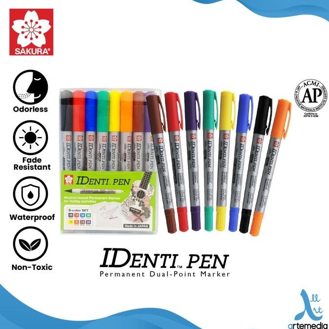 

TERBARU - Spidol Permanen Sakura IDenti Pen Dual Point Permanent Marker