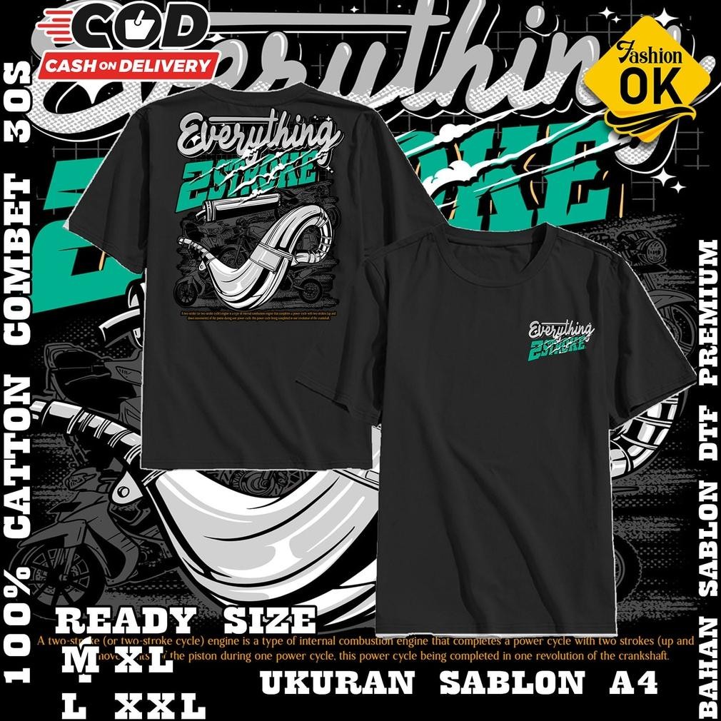 Kaos Baju Distro Pitbull Dua 2 Tak 2 Stroke Two Stroke Indonesia Kualitas Premium