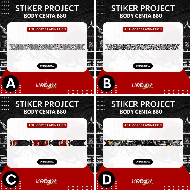 

Wrap* Stiker B80 Anime Collection 5 Wrap Skin Stiker Garksin CUSTOM Gratis (2pcs)