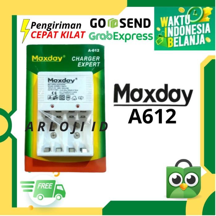 Chrager Baterai Maxday A612 Charger Batre Aa Aaa Batre Kotak 9V Ori