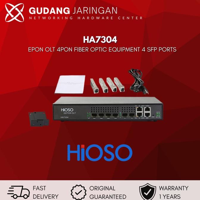 TERLARIS - HA7304 HIOSO 4PON EPON OLT 4 SFP PORTS GPON