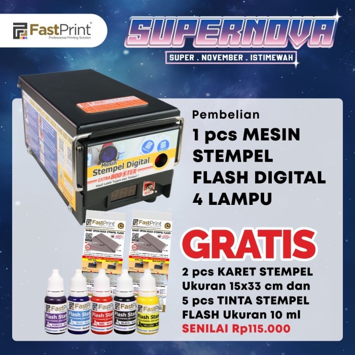 

Fast Print Mesin Stempel Flash Digital Full Plat Besi