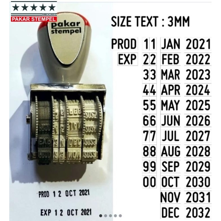 

Paket stempel expired, (stempel kode produksi)