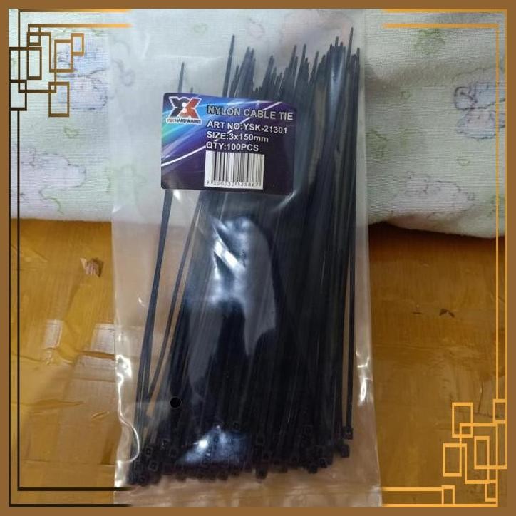 

[JA55] TALI TIS/KABEL TIS/CABLE TIS HITAM 15CM (3 X 150MM) ISI 100 PCS