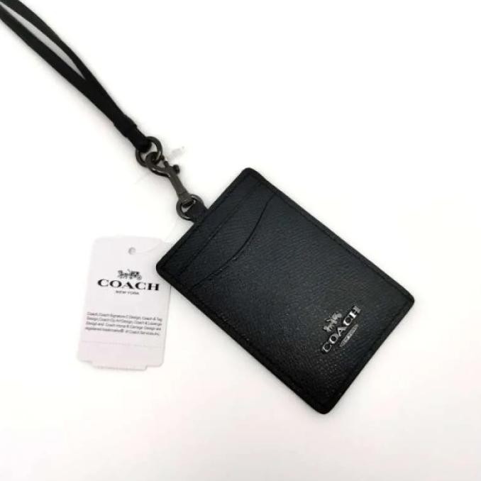 

NEW Gantungan COCH Lanyard In Signature Canvas ID F57311 Black