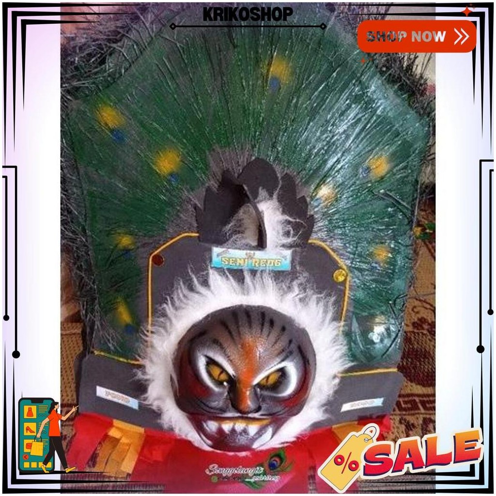 "Topeng Reog Ponorogo Asli: Reog Mini Anak Dari Bahan Spon Nbg Promo Puncak