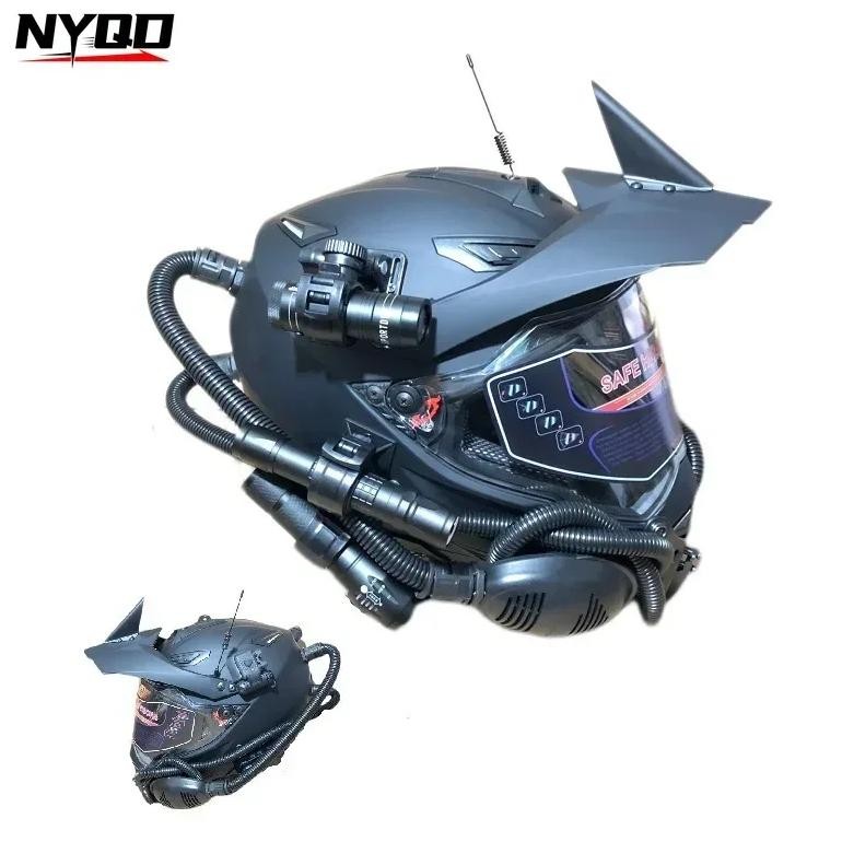 iron blood warrior helmet alien predator rally helm motorcycle full face helmet cool male off-road d