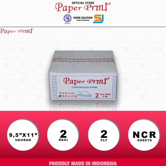 

Paperpryns Kertas Continuous Form 2PLY NCR PRS 9,5" x 11"/2 (Bagi 2)