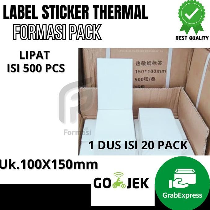 

Kertas Thermal 100x150mm Lipat isi 500 ( 1 dus 20 pack )