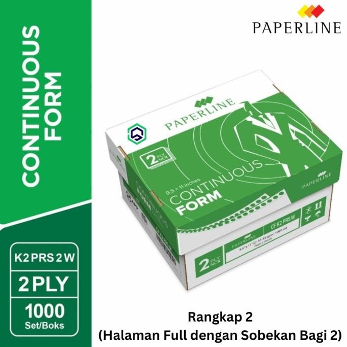 

Continuous Form Kertas Komputer Paperline 9.5 x11 2 ply CF K2 PRS