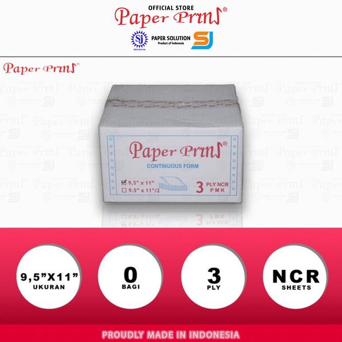 

Paperpryns Kertas Continuous Form 3PLY NCR 9,5" x 11