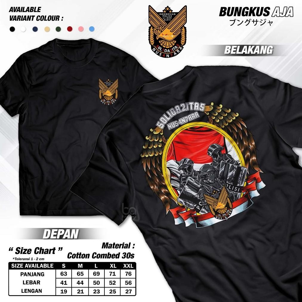 Kaos Solidaritas Nusantara Indonesian Police T-Shirt Dinas Polisi A3249