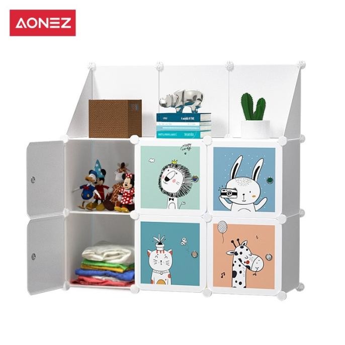 AONEZ Lemari pakaian anak,lemari pakaian anak laki-laki, lemari mainan