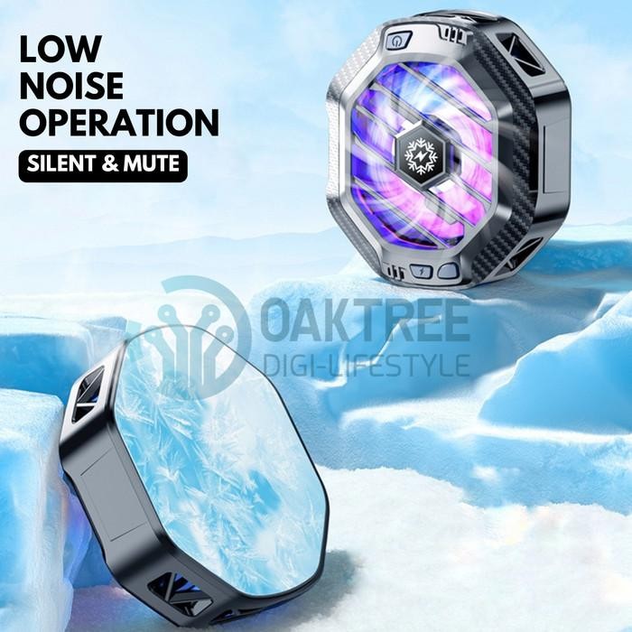 Oaktree Funcooler X60C Pendingin Hp Magnet Fan Cooler Wireless Charge