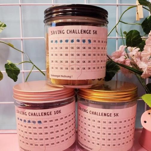 Celengan Viral Tabungan Target Saving Challenge Jar Budgeting Keuangan Financial Planner Jar Botol M