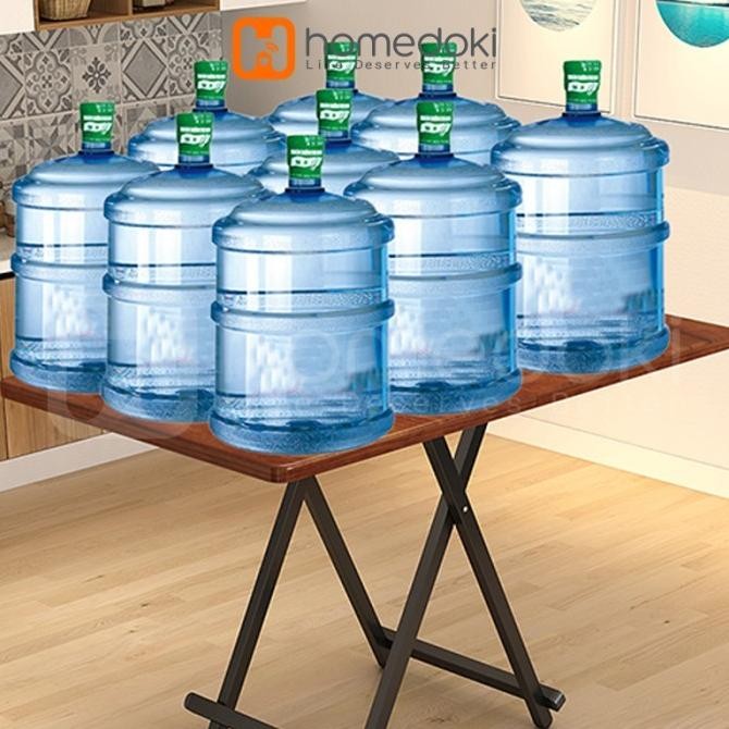 Meja Lipat Portable/ Meja Makan portable/ Meja Lipat Besi/ Meja Kayu