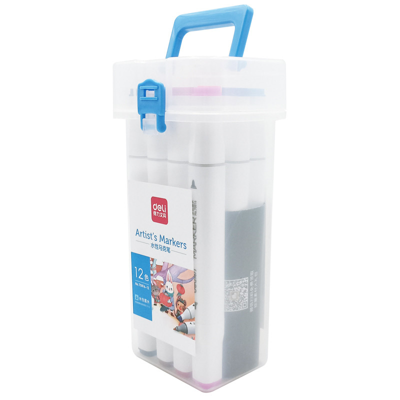 

Deli 70816-12 Sketch Marker / Water-based Marker / Spidol Sketsa Double Tip 12 warna