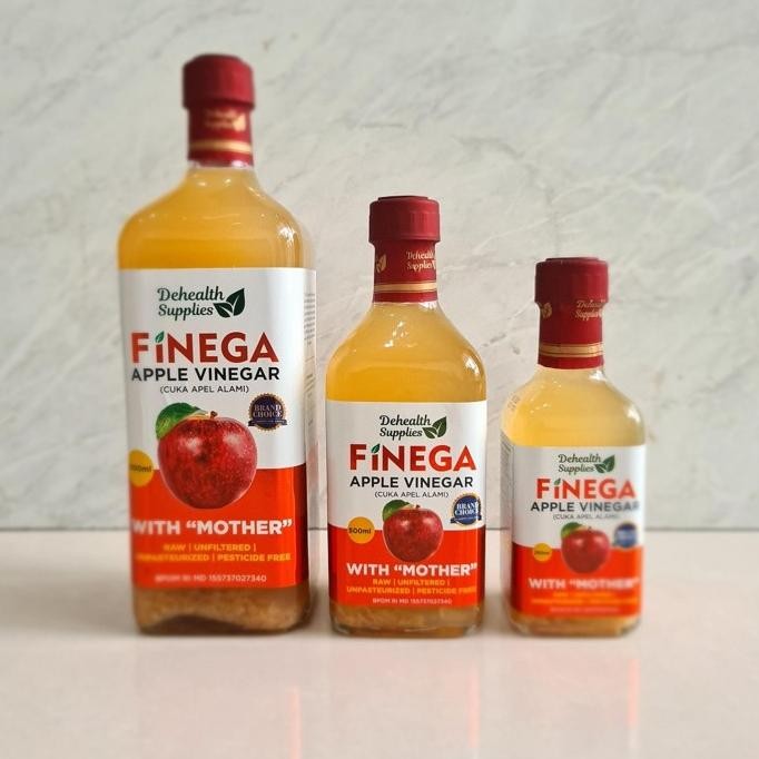 

PROMO Finega Cuka Apel Apple Vinegar ACV With Mother (1L) Vinega