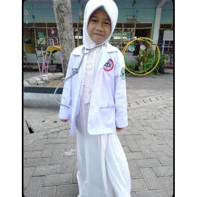 Baju dokter anak TK- Jas Dokter anak lucu- Jas dokter anak unisex DS