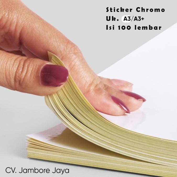 

Kertas Sticker Chromo Glossy Sticker A3 / A3+ (48x32) Label