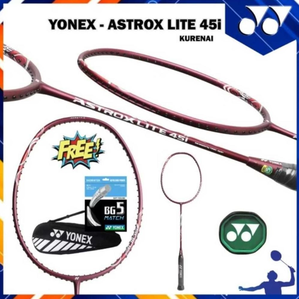Kualitas Orginal NEW RAKET BADMINTON YONEX ASTROX LITE 45i ORI PAKETAN TERPASANG SENAR
