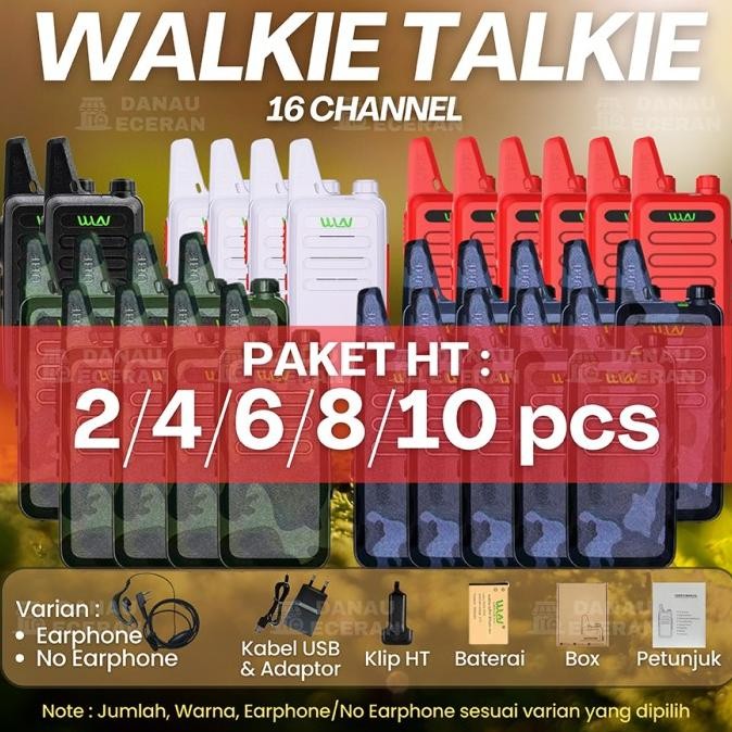 Paket WLAN HT KD C1 Walkie Talkie Two Way Radio Full Set UHF Original WLN Handy Walky Talky KDC1