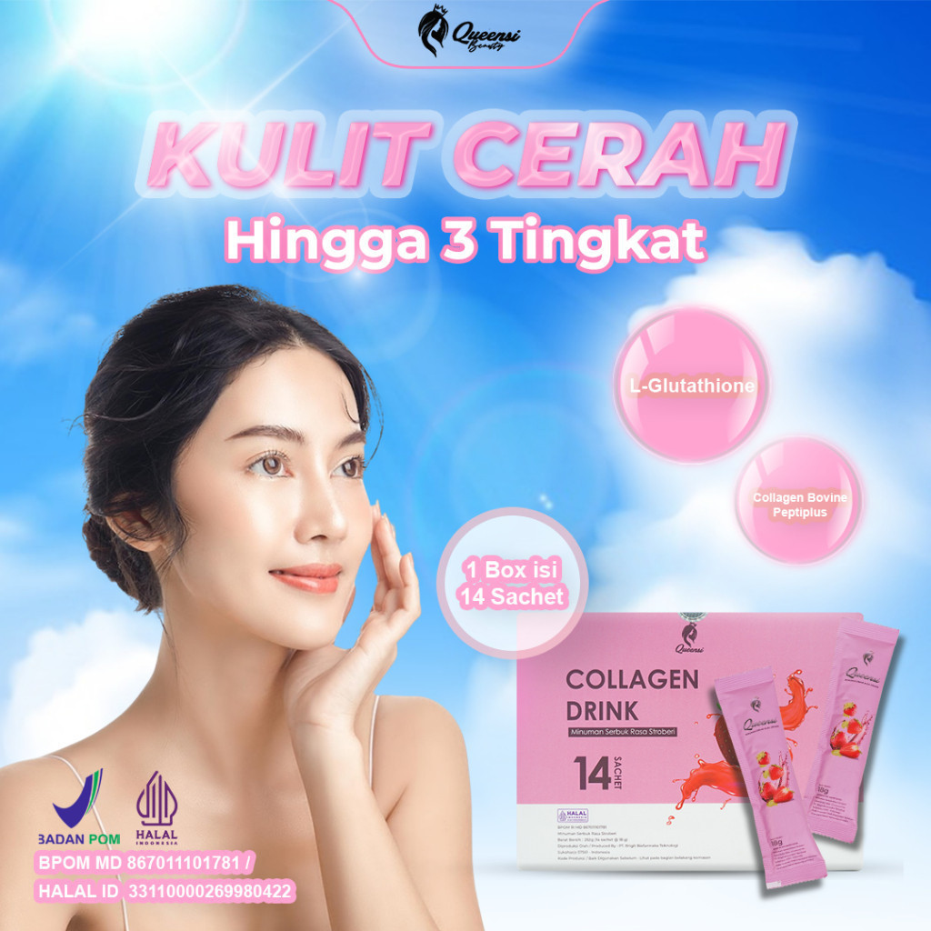 Collagen) Collagen Drink Queensi Menjaga Dan Merawat Kulit Bpom Colagen Drink Pemutih Kulit Permanen