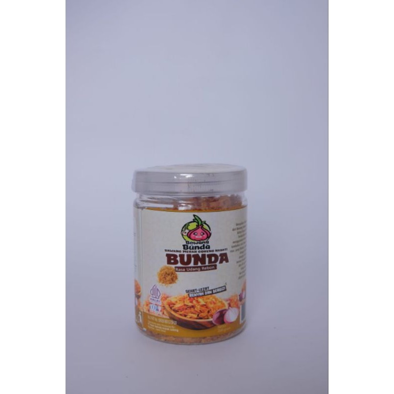 

Bawang Merah Goreng Bunda Rasa Udang Rebon Kemasan Toples 200 Gram