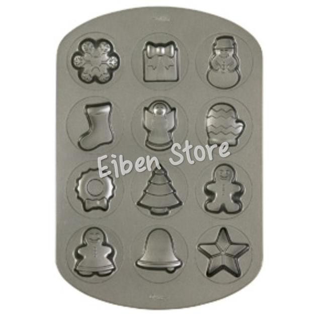 

Wilton Christmas 12Cav Cookie Pan / Loyang Kue Kering Natal