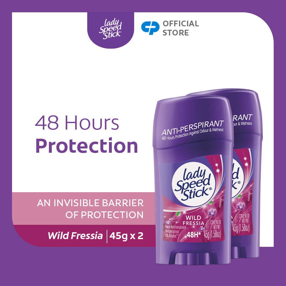 Lady Speed Stick Deodoran/Deodorant Anti-Perspirant Wild Freesia 45g (2pcs)