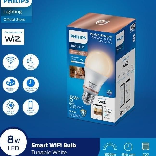 

TERSEDIA LAMPU LED PHILIPS SMART WIFI TUNABLE WHITE 8W 8 WATT