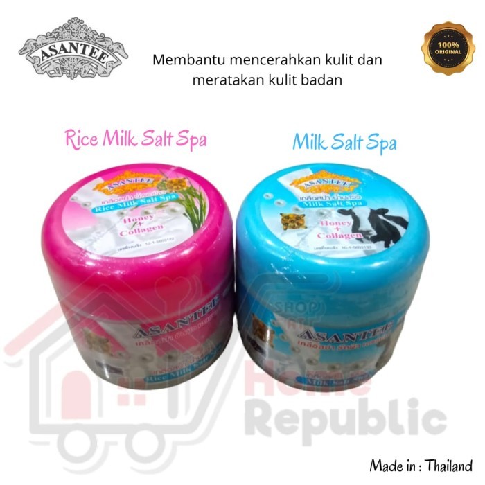 TERBARU Lulur Asantee Rice Milk Salt Spa Milk Salt Spa Body Scrub BISA GRAB!