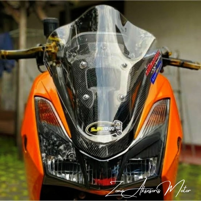 VISOR WINDSHIELD YAMAHA LEXI MODEL BEYONET VARIASI LEXI AKSESORIS LEXI HEMAT