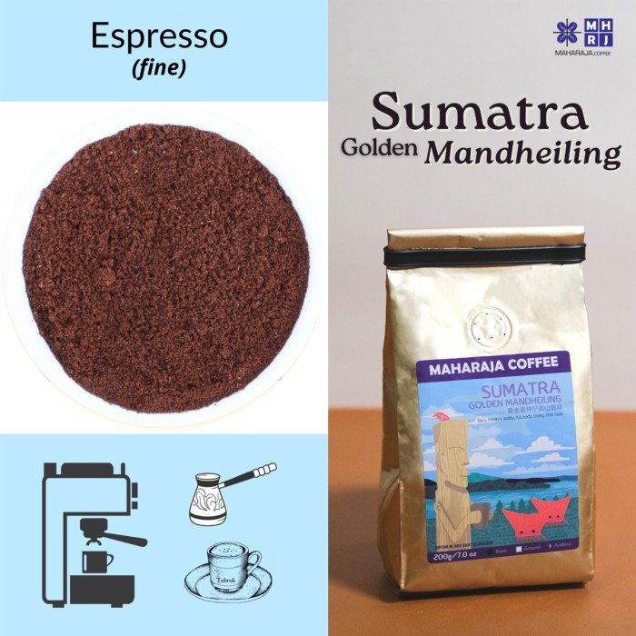 

Kopi Arabika Sumatra Golden Mandheling 1Kg Econo Pack Maharaja Coffee